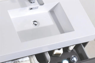KubeBath Bliss 80” Double Sink Wall Mount Modern Vanity BSL80D