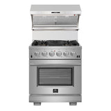 Forno Capriasca - Titanium Professional 30" Freestanding Gas Range FFSGS6260-30