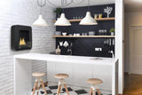Eco-Feu Cosy - 21" UL Listed Wall Mounted / Free Standing Ethanol Fireplace Matte Black WS-00169-BB