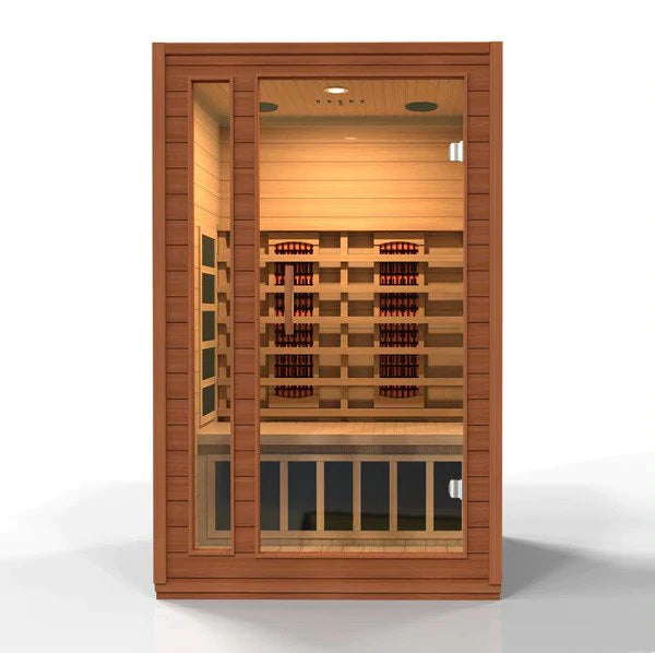 DYNAMIC CARDOBA 2-PERSON FULL SPECTRUM NEAR ZERO EMF (UNDER 2MG) FAR INFRARED SAUNA (CANADIAN HEMLOCK) DYN-6203-02 FS