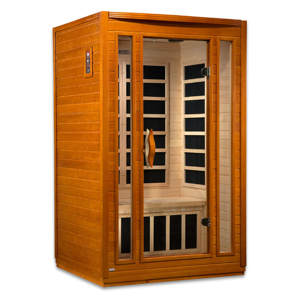 Golden Designs Dynamic San Marino Elite 2-person Ultra Low EMF (Under 3MG) FAR Infrared Sauna w/ Hemlock | DYN-6206-01 Elite
