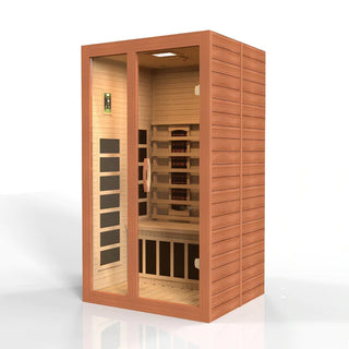 Golden Designs Santiago Dynamic 2-Person Full Spectrum Near Zero EMF FAR Infrared Sauna - DYN-6209-03 FS