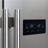 Forno Salerno - 33" Side by Side Counter Depth Refrigerator 15.6cu. Ft. SS color, with  Professional handle FFRBI1805-33SB
