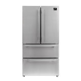 Forno Moena - 36" Fench Door Counter Depth Refrigerator 19cu.ft SS color, with Grill-Allowing Ventilation FFRBI1820-40SG
