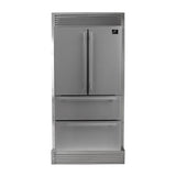 Forno Moena - 36" Fench Door Counter Depth Refrigerator 19cu.ft SS color, with Grill-Allowing Ventilation FFRBI1820-40SG