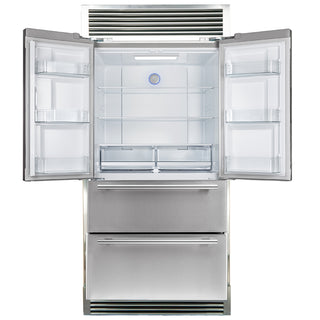 Forno Moena - 36" Fench Door Counter Depth Refrigerator 19cu.ft SS color, with Grill-Allowing Ventilation FFRBI1820-40SG