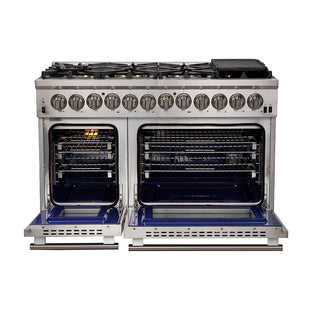 Forno Capriasca - Titanium Professional 48" Freestanding Dual Fuel Electric 240V Oven Range FFSGS6187-48