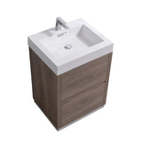 KubeBath Bliss 24" Single Sink Free Standing Modern Vanity FMB24