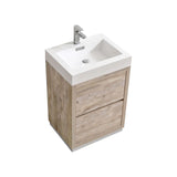 KubeBath Bliss 24" Single Sink Free Standing Modern Vanity FMB24