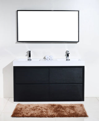 KubeBath Bliss 60" Double Sink Free Standing Modern Vanity FMB60D