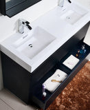 KubeBath Bliss 60" Double Sink Free Standing Modern Vanity FMB60D