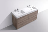 KubeBath Bliss 60" Double Sink Free Standing Modern Vanity FMB60D