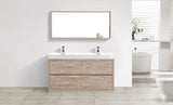 KubeBath Bliss 60" Double Sink Free Standing Modern Vanity FMB60D