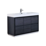 KubeBath Bliss 60" Single Sink Free Standing Modern Vanity FMB60S