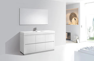 KubeBath Bliss 60" Single Sink Free Standing Modern Vanity FMB60S