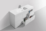 KubeBath Bliss 60" Single Sink Free Standing Modern Vanity FMB60S