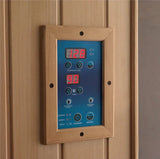 GOLDEN DESIGNS 3-PERSON FULL SPECTRUM PURETECH™ NEAR ZERO EMF FAR INFRARED SAUNA WITH HIMALAYAN SALT BAR (CANADIAN HEMLOCK) GDI-8030-02