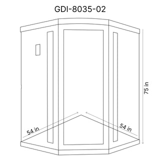 GOLDEN DESIGNS 3-PERSON CORNER FULL SPECTRUM PURETECH™ NEAR ZERO EMF FAR INFRARED SAUNA WITH HIMALAYAN SALT BAR (CANADIAN HEMLOCK) GDI-8035-02