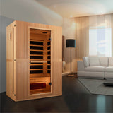Golden Designs Maxxus 2-Person Low EMF (Under 8MG) FAR Infrared Sauna w/ Hemlock | MX-LS2-01