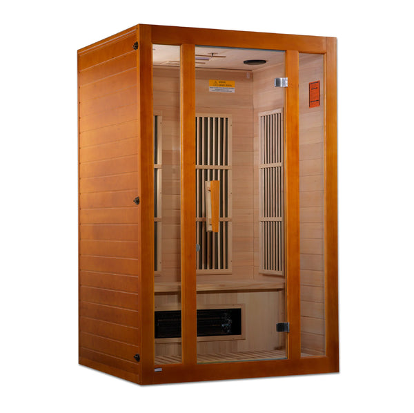 Golden Designs Maxxus 2-Person Low EMF (Under 8MG) FAR Infrared Sauna w/ Hemlock | MX-J206-02S