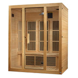 MAXXUS BELLEVUE 3-PERSON LOW EMF (UNDER 8MG) FAR INFRARED SAUNA (CANADIAN HEMLOCK) MX-J306-01