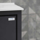 Casa Mare Alessio 60" Glossy Gray Bathroom Vanity and Ceramic Sink Combo with LED Mirror
