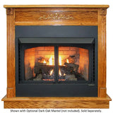 Buck Stove Model ZCBBXL Vent Free Builder Series Gas Firebox with Oak Logs