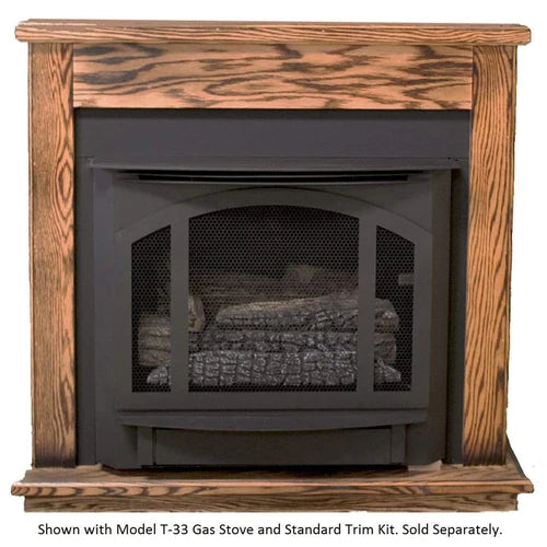 Buck Stove Standard Dark Oak Mantel for Gas Stoves and Fireboxes - PA KDM