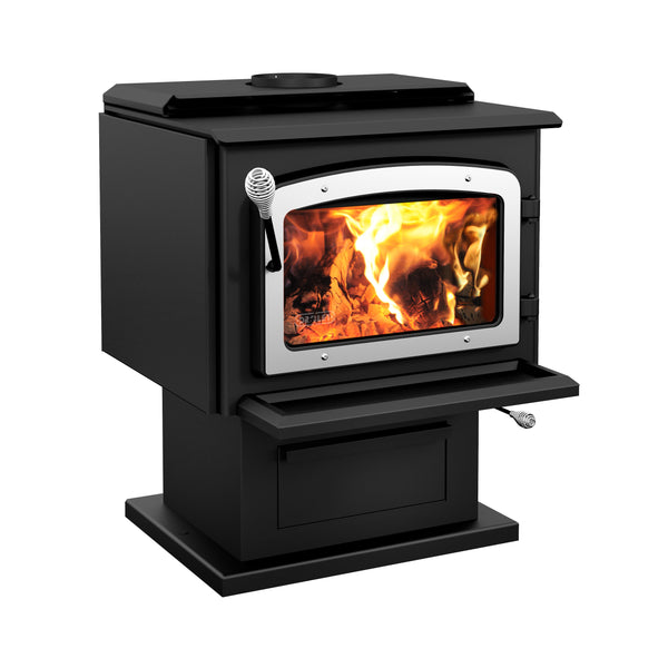 Drolet Escape 1800 Wood Stove - Brushed Nickel Door DB03111