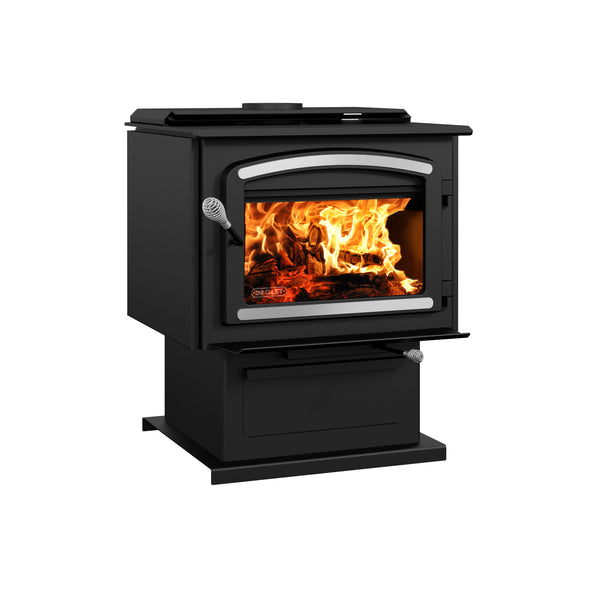 Drolet Escape 2100 Wood Stove with Brushed Nickel Trims DB03131