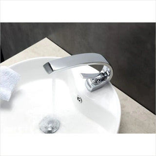 KubeBath Aqua Arcco Single Lever Modern Bathroom Vanity Faucet in Chrome AFB1638CH