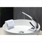 KubeBath Aqua Arcco Single Lever Modern Bathroom Vanity Faucet in Chrome AFB1638CH