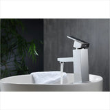 KubeBath Aqua Piazza Single Lever Bathroom Vanity Faucet in Chrome AFB041