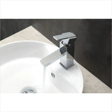 KubeBath Aqua Piazza Single Lever Bathroom Vanity Faucet in Chrome AFB041