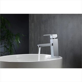 KubeBath Aqua Piazza Single Lever Bathroom Vanity Faucet in Chrome AFB041