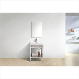KubeBath Cisco 24" Stainless Steel Console with Acrylic Sink Chrome AC24