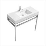 KubeBath Haus 40" Stainless Steel Console Sink CH40