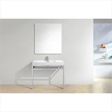 KubeBath Haus 40" Stainless Steel Console Sink CH40