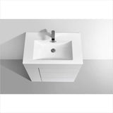 KubeBath Milano 30" High Gloss White Modern Bathroom Vanity KFM30-GW