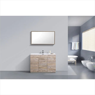 KubeBath Milano 48" Single Sink Nature Wood Modern Bathroom Vanity KFM48S-NW