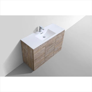 KubeBath Milano 48" Single Sink Nature Wood Modern Bathroom Vanity KFM48S-NW