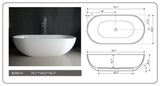 Legion Furniture 70.1" Bathtub WJ8619-W