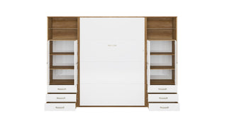 Maxima House Invento Vertical Wall Bed, Queen Size with 2 Cabinets