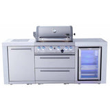 Mont Alpi 400 Deluxe Island with Fridge Cabinet (MAi400-DFC)