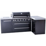 Mont Alpi 805 Black Stainless Steel Island with 90-Degree Corner (MAi805-BSS-90C)
